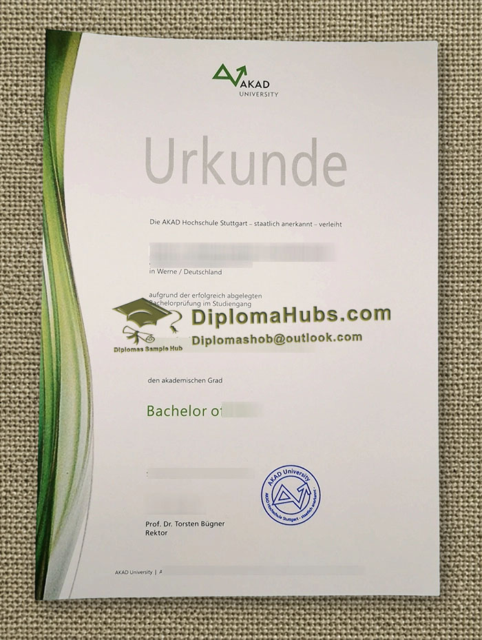 AKAD-Universität Urkunde AKAD-Universität Urkunde